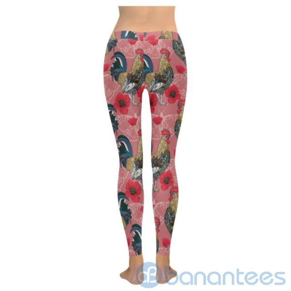 Rooster Flower Leggings for Women Product Photo