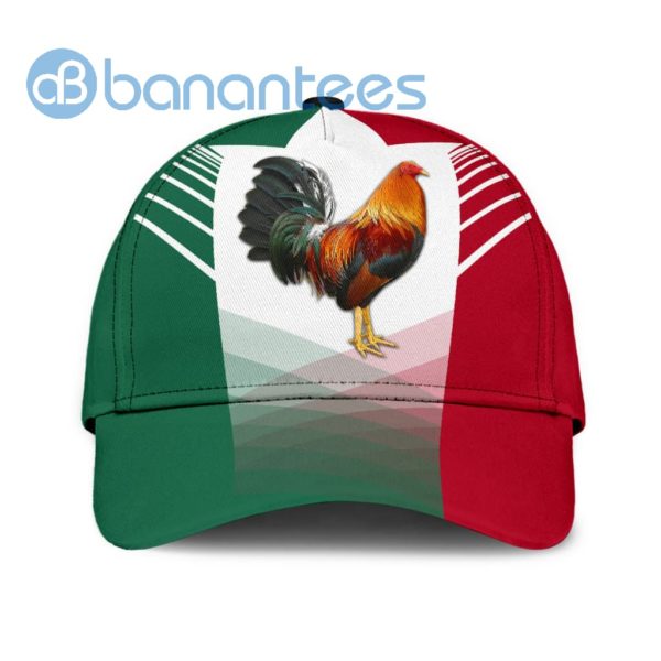 Rooster Green And Red All Over Printed 3D Cap Product Photo
