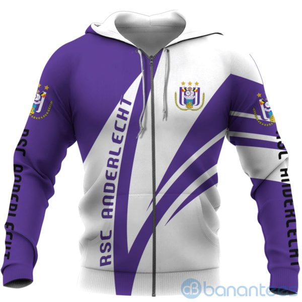 Rsc Anderlecht White All Over Printed Hoodies Zip Hoodies Product Photo