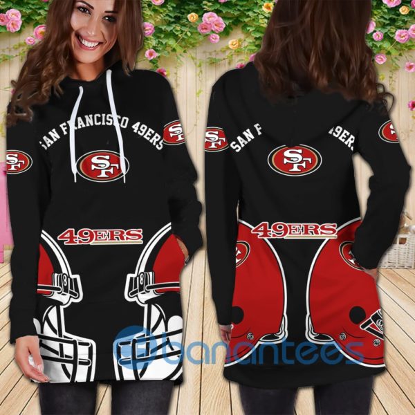 San Francisco 49ers All Over Printed 3D Hoodie Dress For Women Product Photo