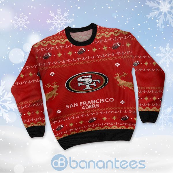 San Francisco 49ers American Football Black Ugly Christmas 3D Sweater Product Photo