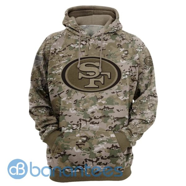 San Francisco 49ers Camo All Over Printed 3D Hoodie, Zip Hoodie Product Photo