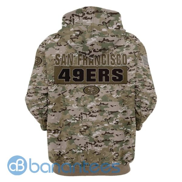San Francisco 49ers Camo All Over Printed 3D Hoodie, Zip Hoodie Product Photo