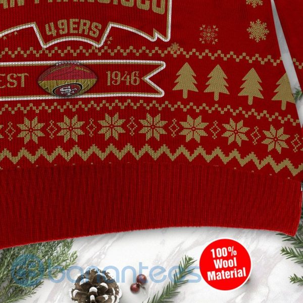 San Francisco 49ers Cute Baby Yoda Grogu Ugly Christmas 3D Sweater Product Photo