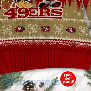 San Francisco 49ers Disney Donald Duck Mickey Mouse Goofy Custom Name Christmas 3D Sweater Product Photo