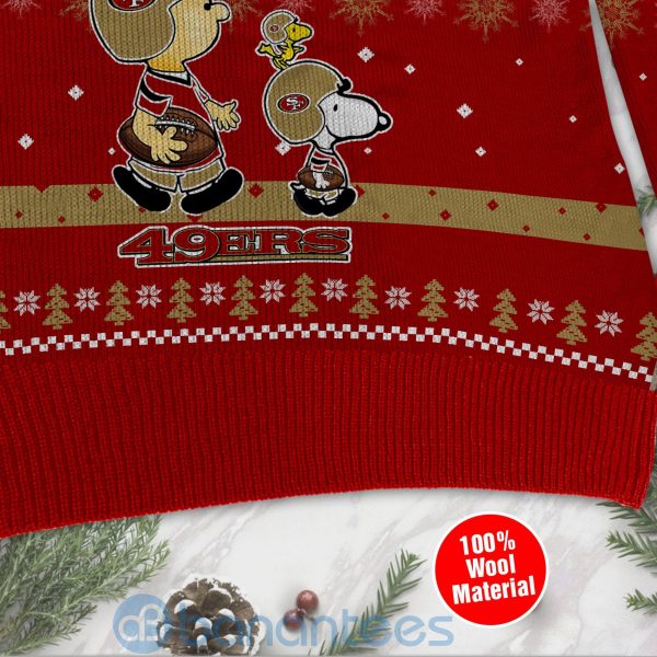 San Francisco 49ers Funny Charlie Brown Peanuts Snoopy Ugly Christmas 3D Sweater Product Photo