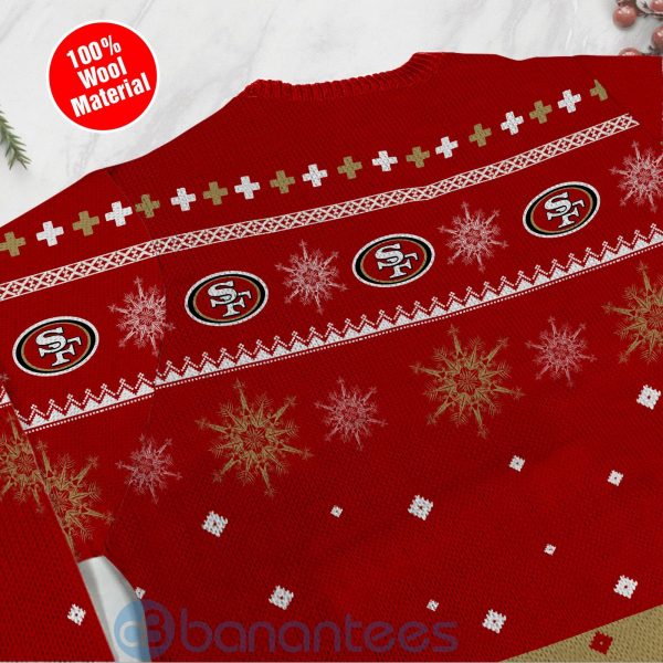 San Francisco 49ers Funny Charlie Brown Peanuts Snoopy Ugly Christmas 3D Sweater Product Photo
