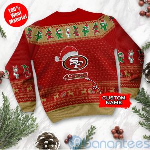 San Francisco 49ers Grateful Dead SKull And Bears Custom Name Ugly Christmas 3D Sweater Product Photo