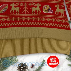 San Francisco 49ers Grateful Dead SKull And Bears Custom Name Ugly Christmas 3D Sweater Product Photo