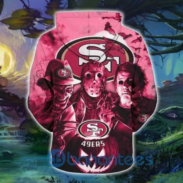 San Francisco 49ers Hoodies 3D Zip Hoodie Halloween Horror Night Product Photo