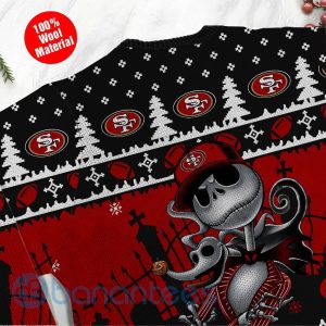 San Francisco 49ers Jack Skellington Halloween Ugly Christmas 3D Sweater Product Photo