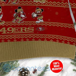 San Francisco 49ers Mickey Mouse Ugly Christmas 3D Sweater Product Photo