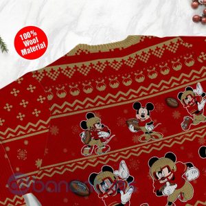 San Francisco 49ers Mickey Mouse Ugly Christmas 3D Sweater Product Photo