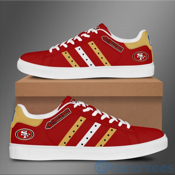 San Francisco 49Ers Red Low Top Skate Shoes Product Photo