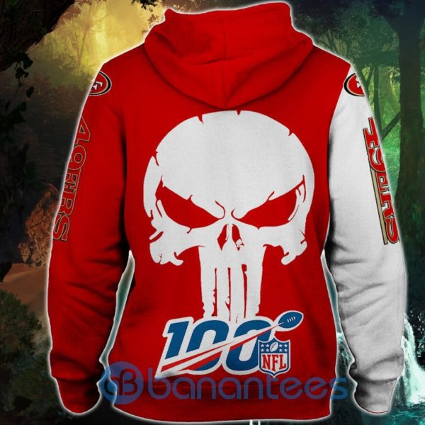 San Francisco 49ers Skull Design Full Printed 3D Hoodie Zip Hoodie Product Photo