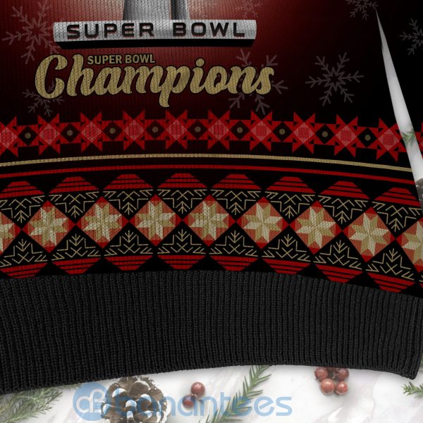San Francisco 49ers Super Bowl Champions Cup Ugly Christmas 3D Sweater Product Photo