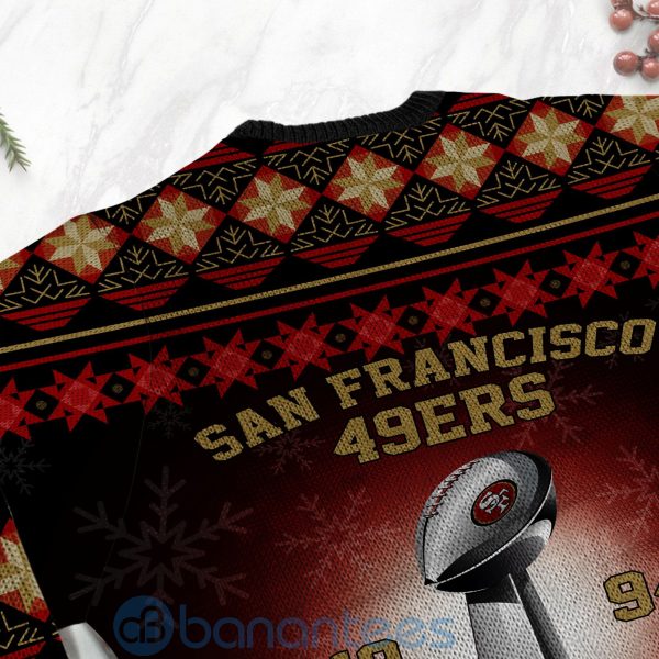 San Francisco 49ers Super Bowl Champions Cup Ugly Christmas 3D Sweater Product Photo