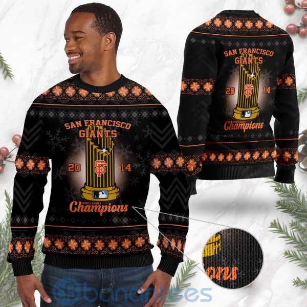 San Francisco Giants World Series Champions Ugly Christmas 3D Sweater Product Photo