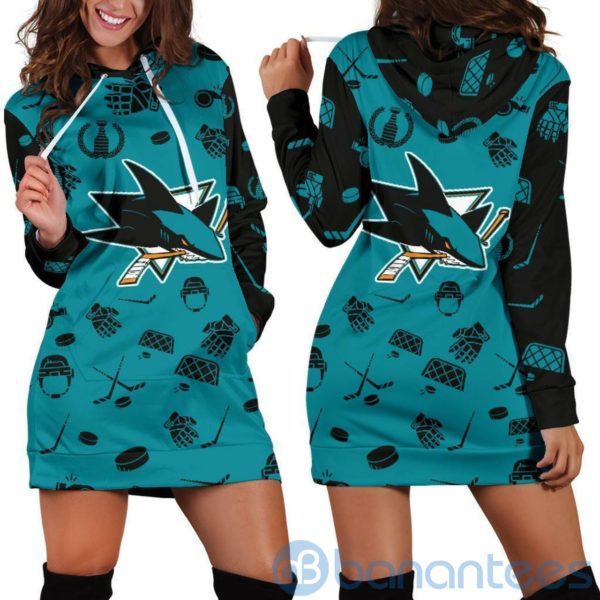 San Jose Sharks Hoodie Dress For Women Product Photo