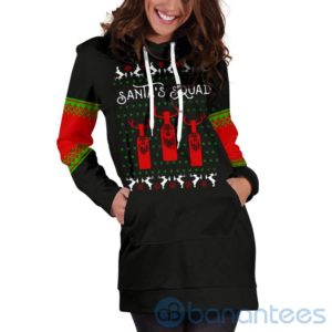 Santa's Squad Christmas Hoodie Dress For Women Product Photo