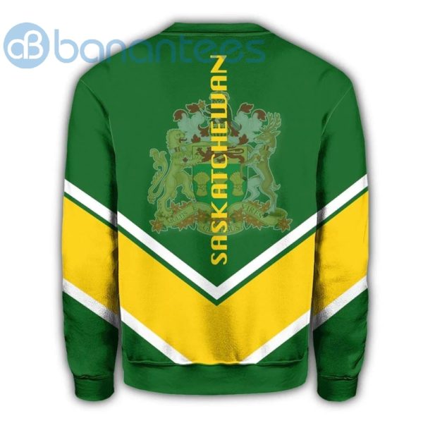Saskatchewan Coat Of Arms Lucian Style Green All Over Printed 3D Sweatshirt Product Photo