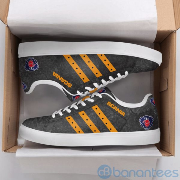 Scania Ab Orange Striped Low Top Skate Shoes Product Photo