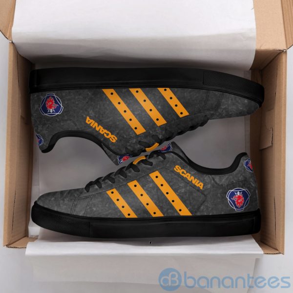 Scania Ab Orange Striped Low Top Skate Shoes Product Photo