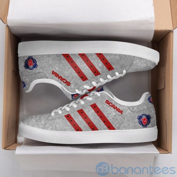 Scania Ab Red Striped Low Top Skate Shoes Product Photo