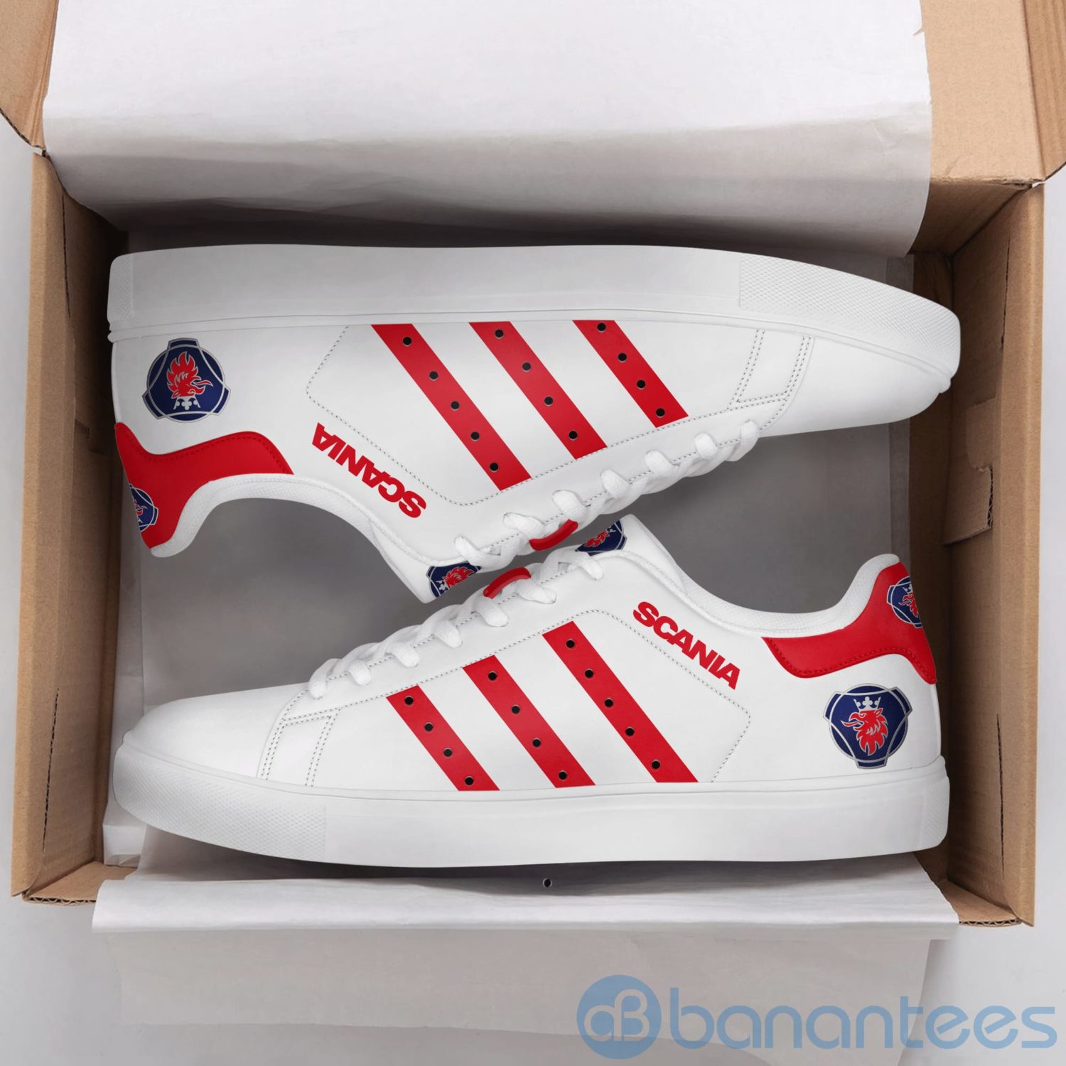 scania-ab-red-striped-white-low-top-skate-shoes-1-VrnZD.jpg Scania Ab Red Striped White Low Top Skate Shoes Product Photo