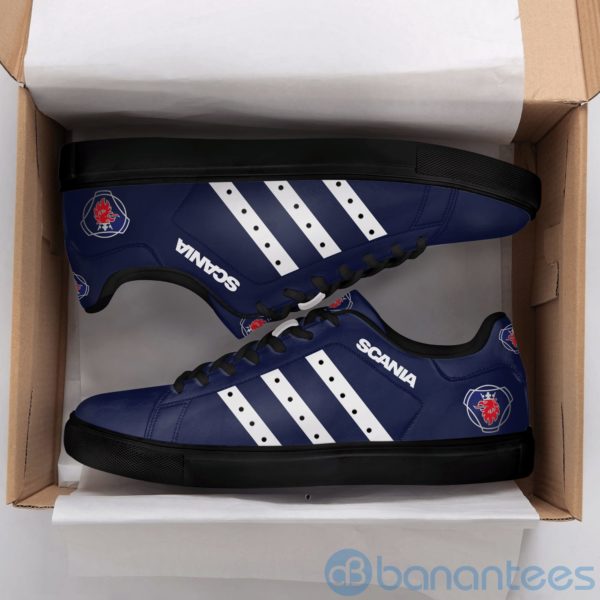 Scania Ab White Striped Low Top Skate Shoes Product Photo