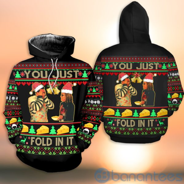 Schitt's Creek you just fold it in Ugly Christmas All Over Printed 3D Shirt Product Photo
