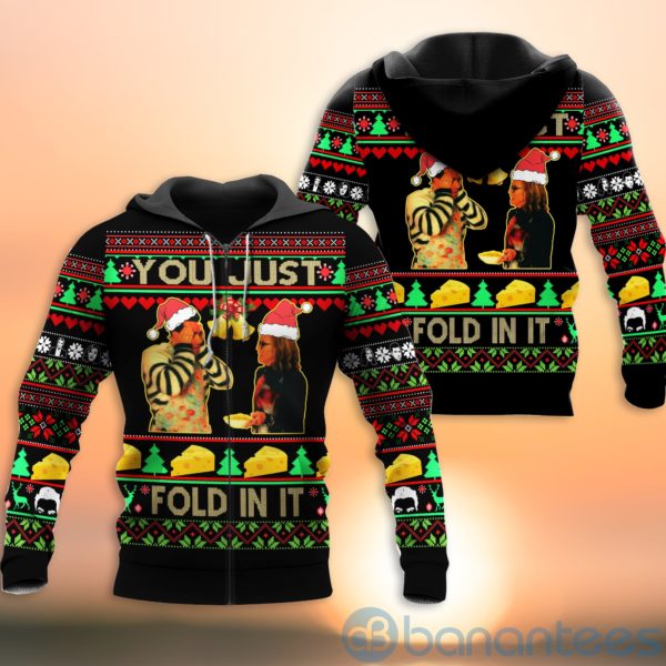 Schitt's Creek you just fold it in Ugly Christmas All Over Printed 3D Shirt Product Photo