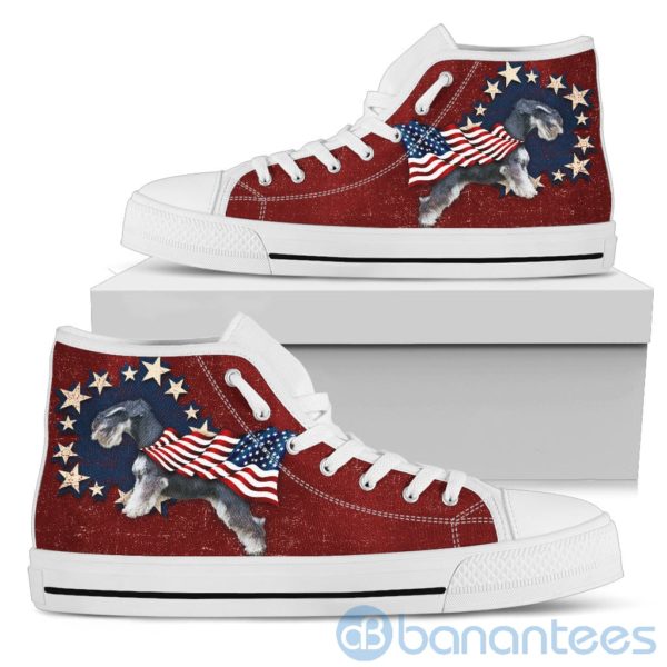 Schnauzer Gift For Independence Day High Top Shoes Product Photo