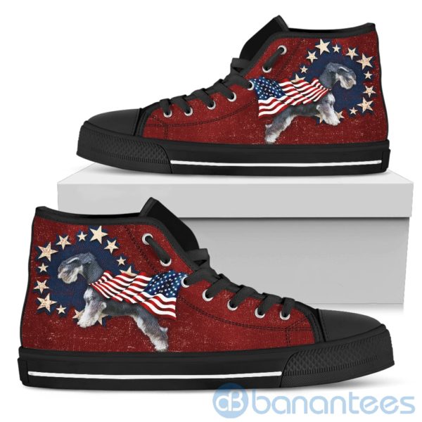 Schnauzer Gift For Independence Day High Top Shoes Product Photo