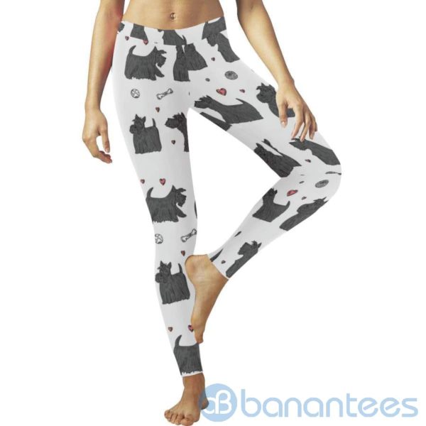 Scottish Terrier White Leggings For Women Product Photo