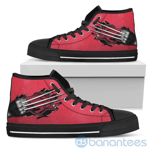 Scratches Claws Arkansas Razorbacks High Top Shoes Product Photo