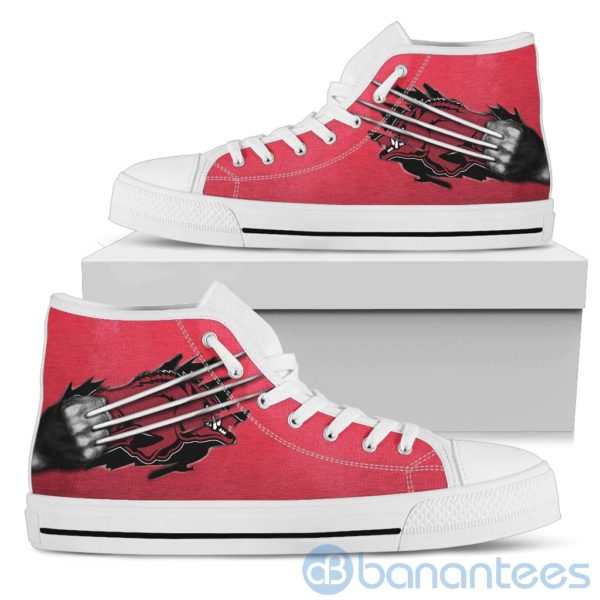 Scratches Claws Arkansas Razorbacks High Top Shoes Product Photo