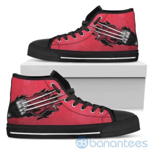 Scratches Claws Arkansas Razorbacks High Top Shoes Product Photo