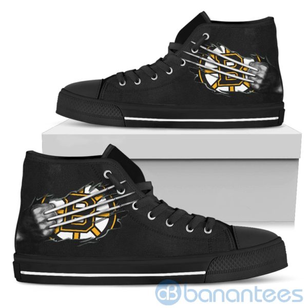 Scratches Claws Boston Bruins High Top Shoes Product Photo