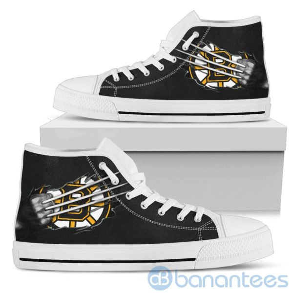 Scratches Claws Boston Bruins High Top Shoes Product Photo