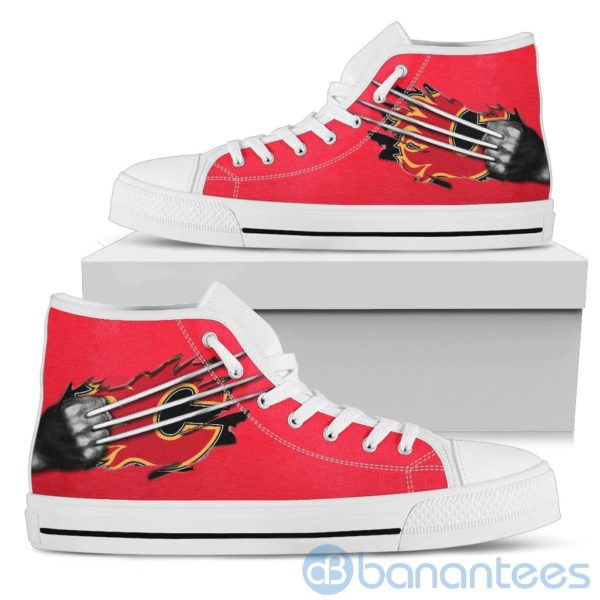 Scratches Claws Calgary Flames High Top Shoes Product Photo