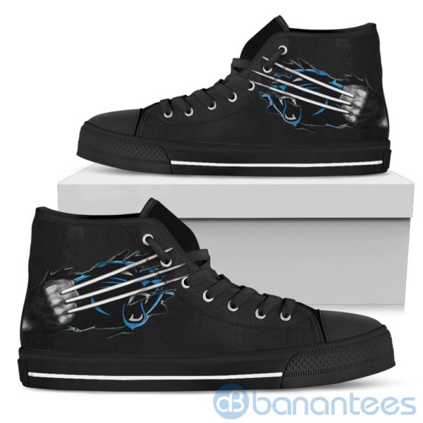 Scratches Claws Carolina Panthers High Top Shoes Product Photo