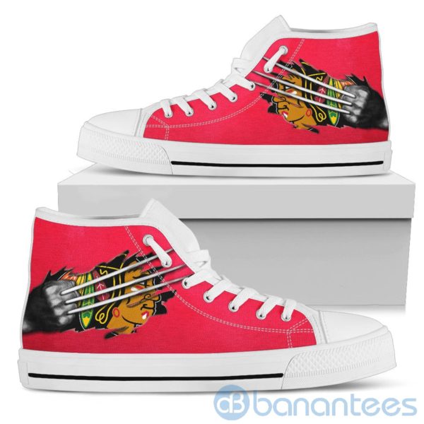 Scratches Claws Chicago Blackhawks High Top Shoes Product Photo