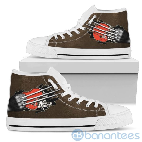 Scratches Claws Cleveland Browns High Top Shoes Product Photo