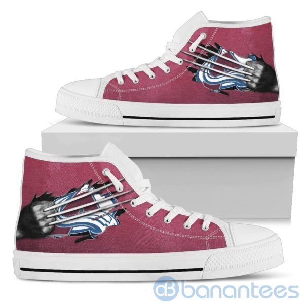 Scratches Claws Colorado Avalanche High Top Shoes Product Photo