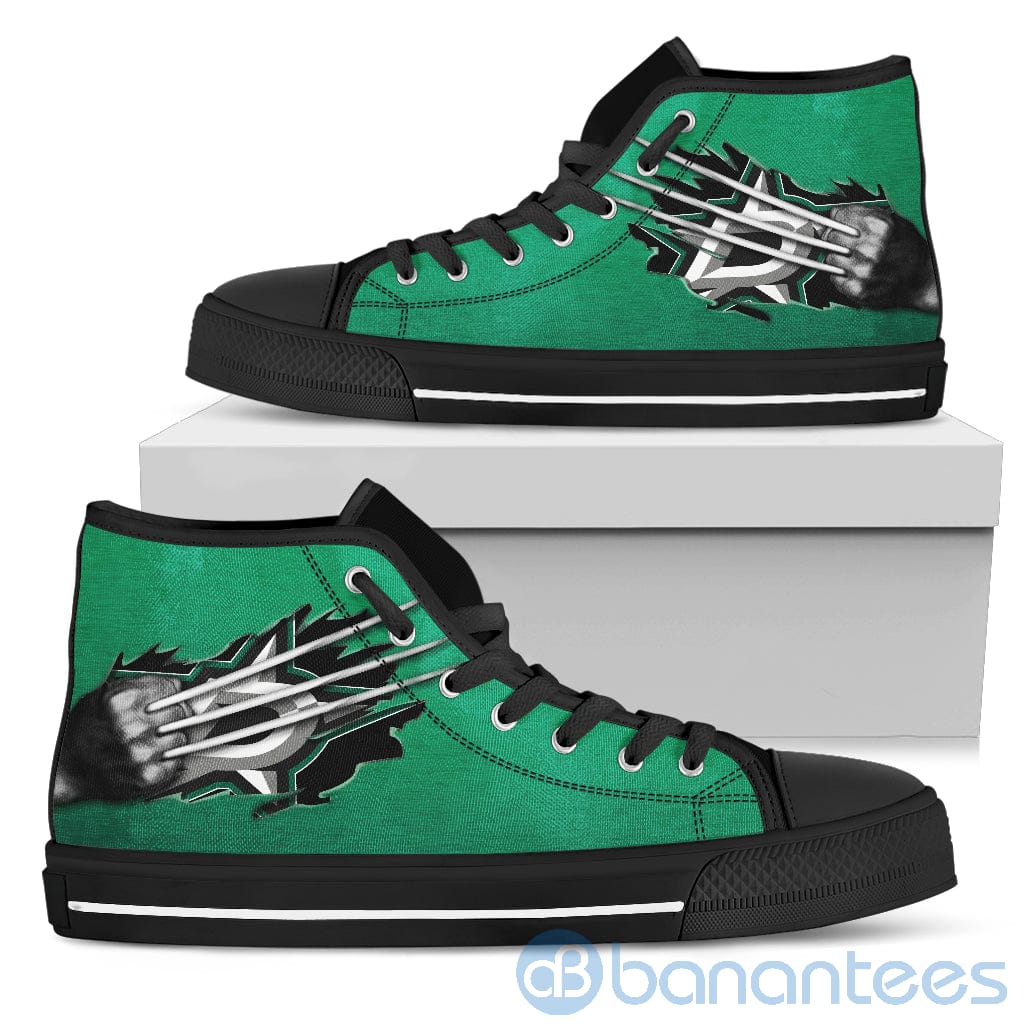 scratches-claws-dallas-stars-high-top-shoes-1-0dusn.jpg Scratches Claws Dallas Stars High Top Shoes Product Photo