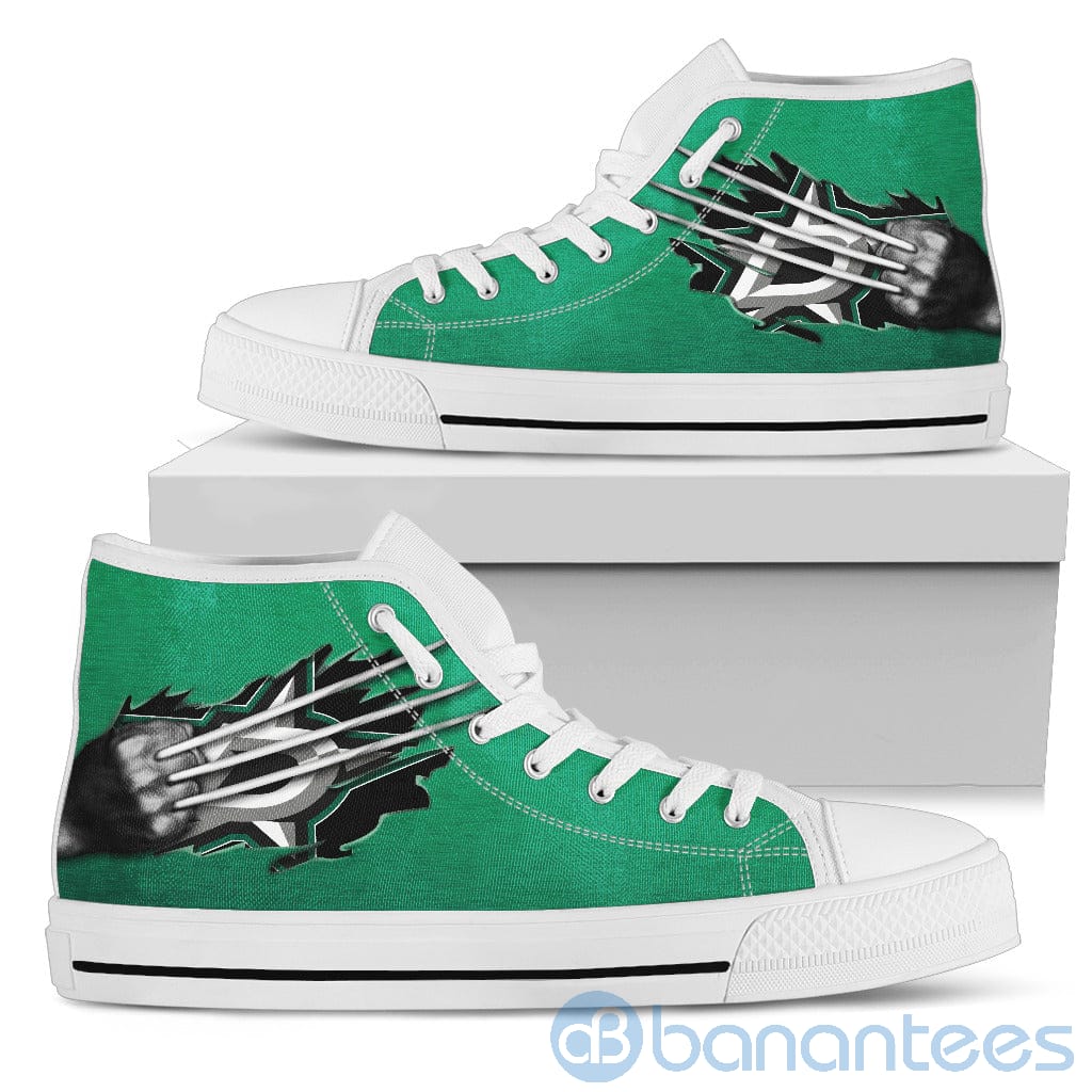 scratches-claws-dallas-stars-high-top-shoes-2-OyGUm.jpg Scratches Claws Dallas Stars High Top Shoes Product Photo