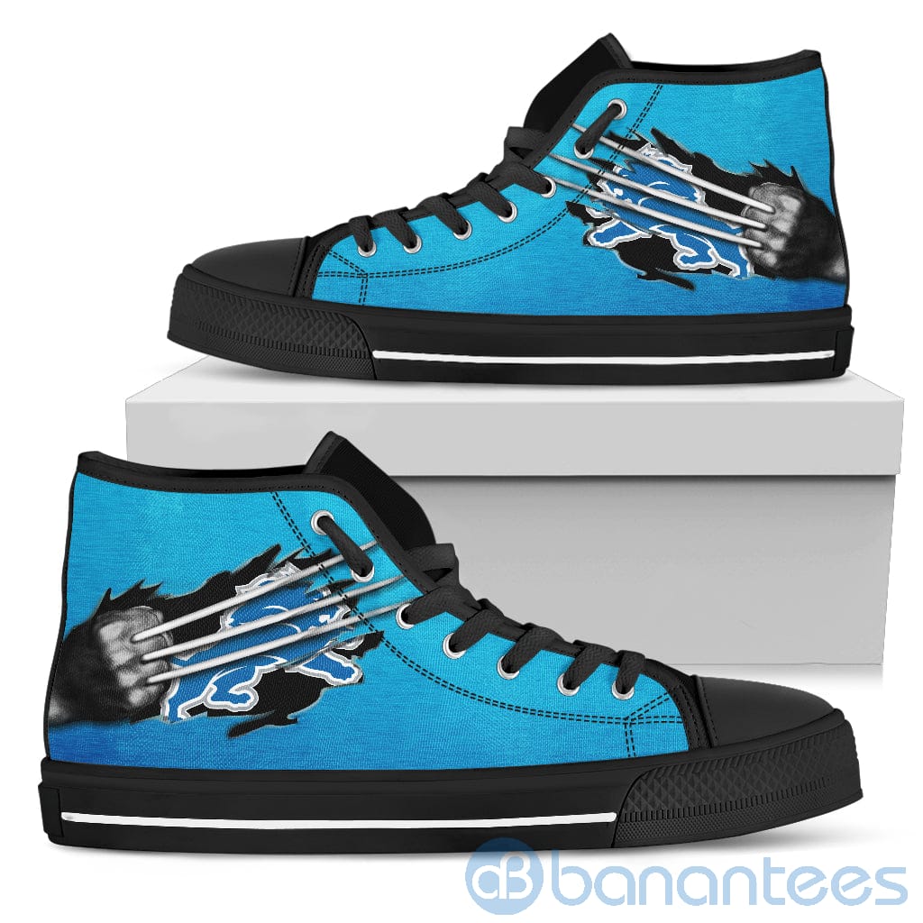 scratches-claws-detroit-lions-high-top-shoes-3-8rFWQ.jpg Scratches Claws Detroit Lions High Top Shoes Product Photo