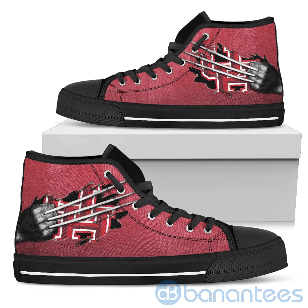 scratches-claws-houston-cougars-high-top-shoes-1-8nYw5.jpg Scratches Claws Houston Cougars High Top Shoes Product Photo