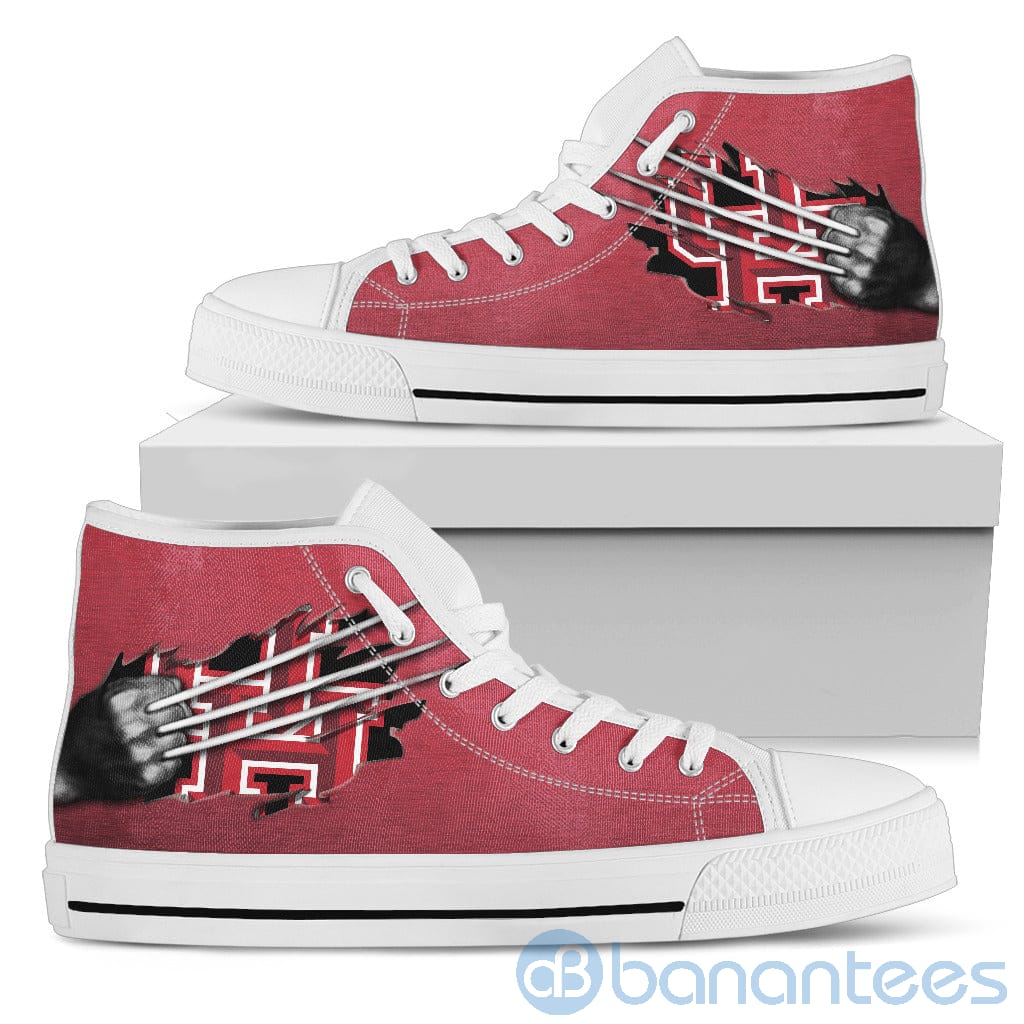scratches-claws-houston-cougars-high-top-shoes-2-lJBjQ.jpg Scratches Claws Houston Cougars High Top Shoes Product Photo
